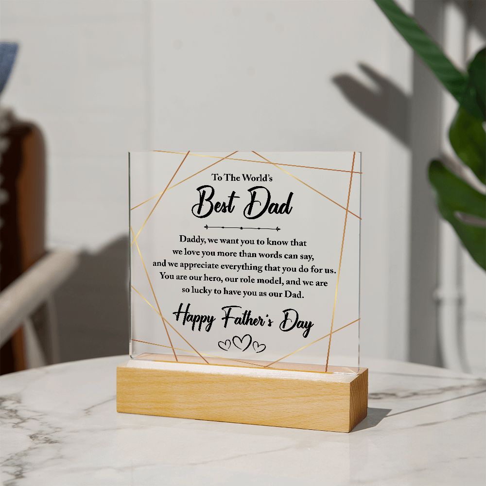 World's Best Dad Plaque