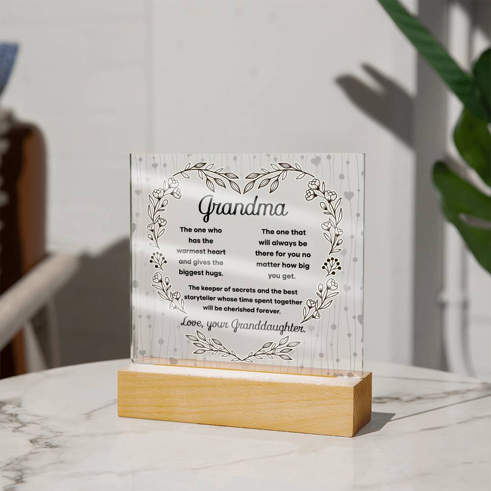 Grandma Cherished Forever Plaque