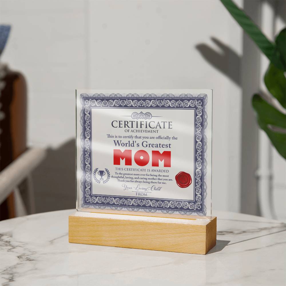 Greatest Mom Plaque