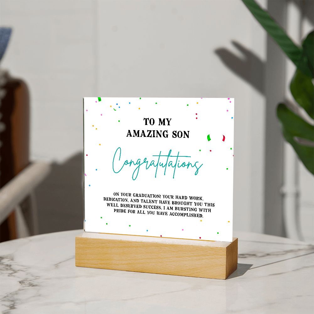 Amazing Son Graduation Plaque