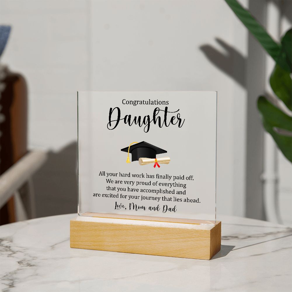 Daughter Graduation Plaque