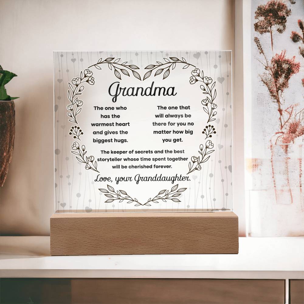 Grandma Cherished Forever Plaque