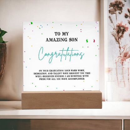 Amazing Son Graduation Plaque