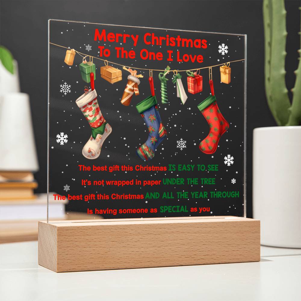 Merry Christmas Acrylic Plaque