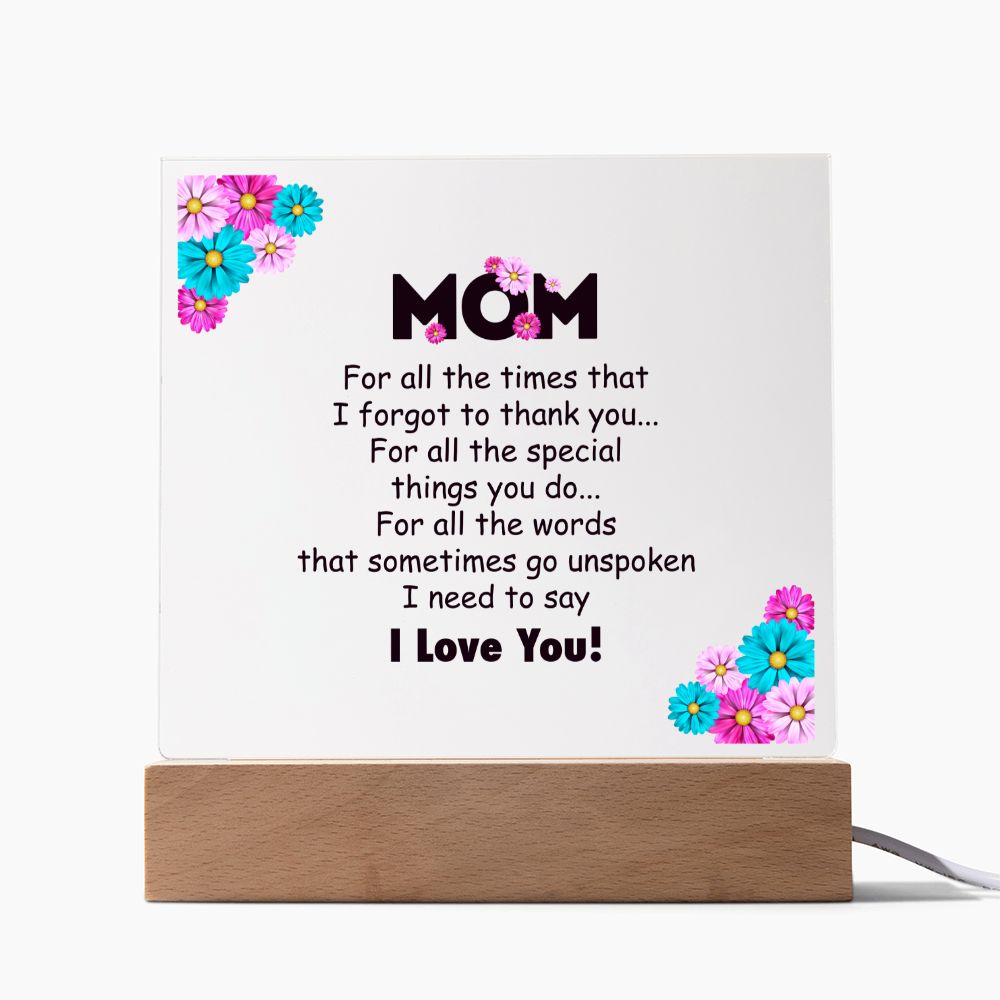 Mom Acrylic Plaque