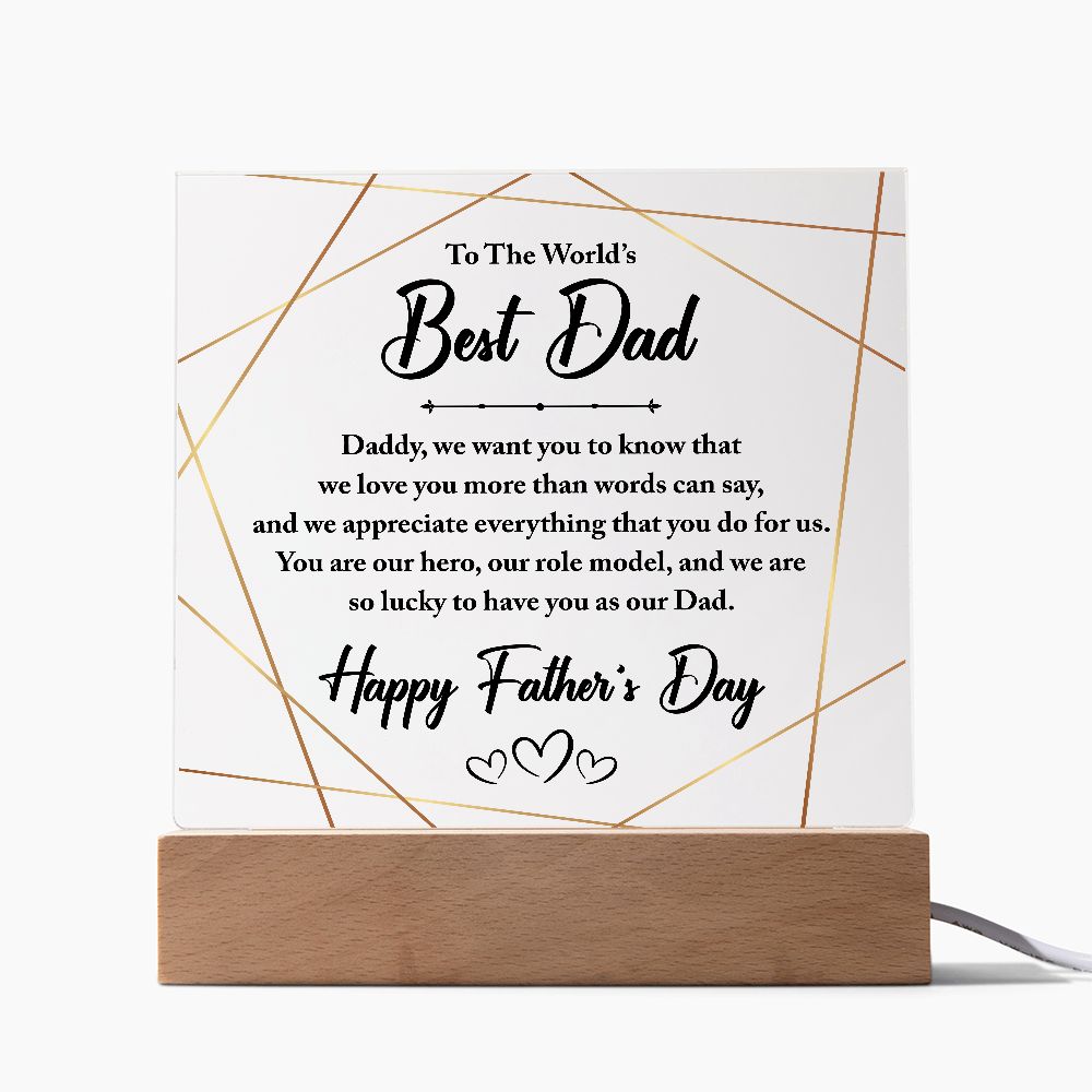 World's Best Dad Plaque