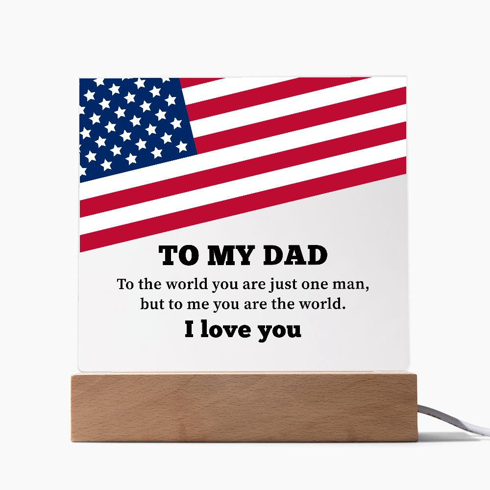 Dad You are the World Plaque