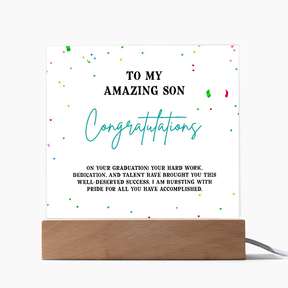 Amazing Son Graduation Plaque