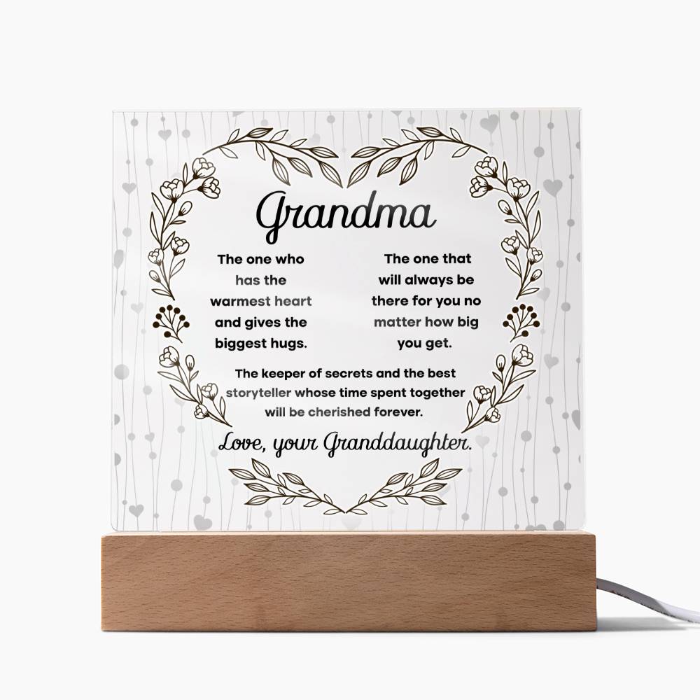 Grandma Cherished Forever Plaque