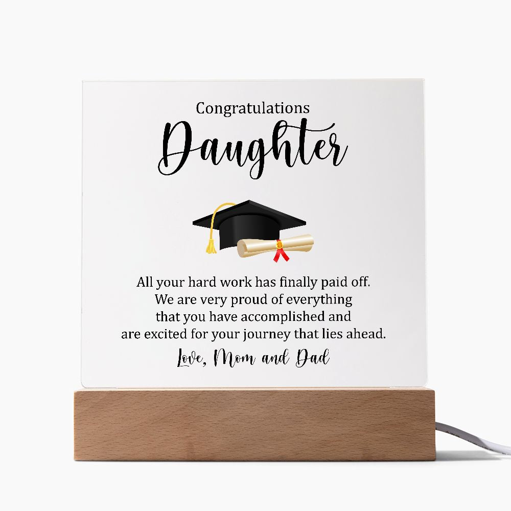 Daughter Graduation Plaque