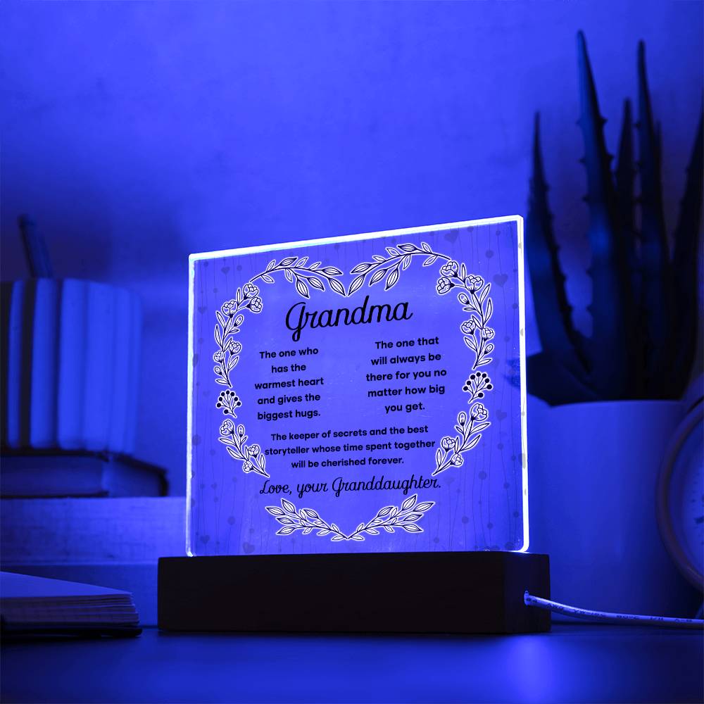 Grandma Cherished Forever Plaque