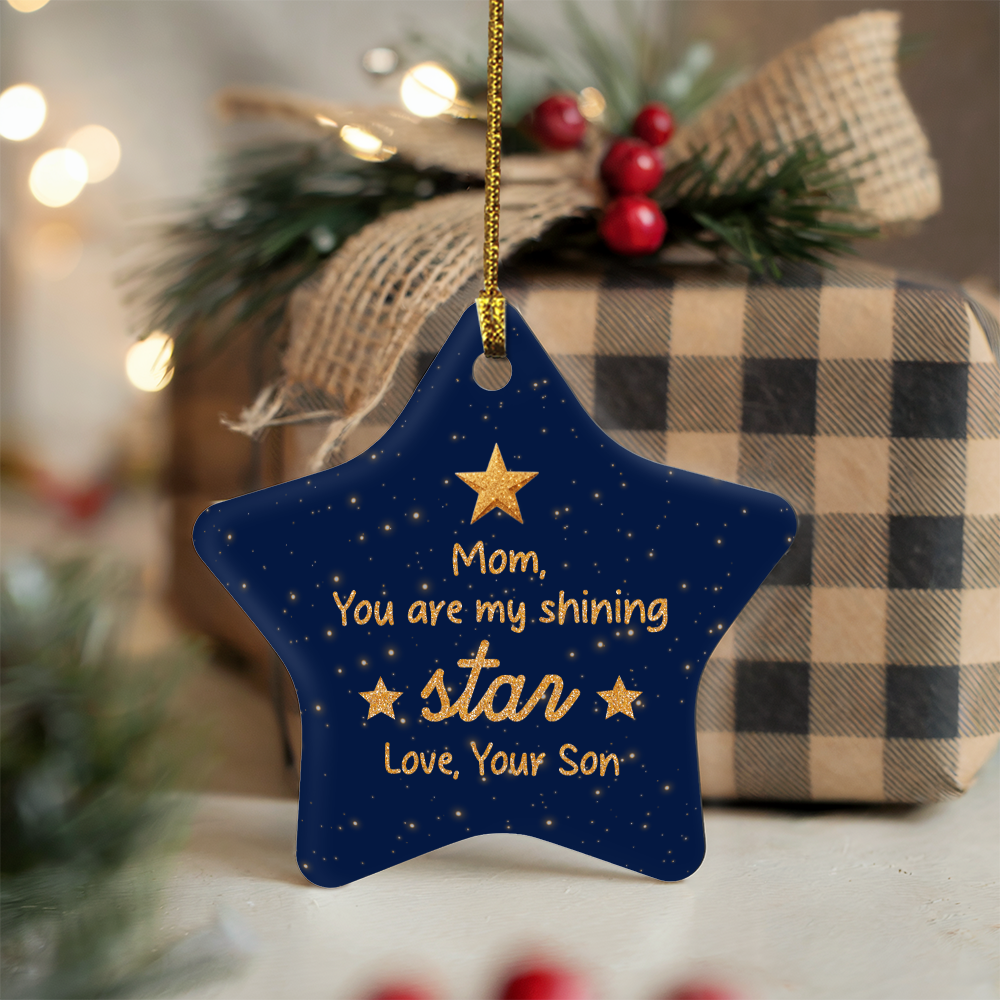 Mom Star Ornament