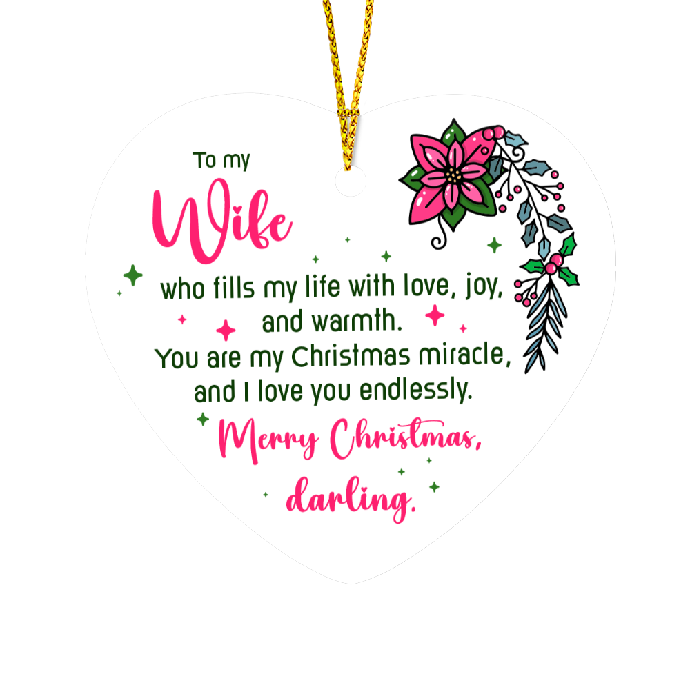 Wife Heart Ornament
