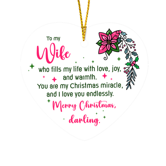 Wife Heart Ornament