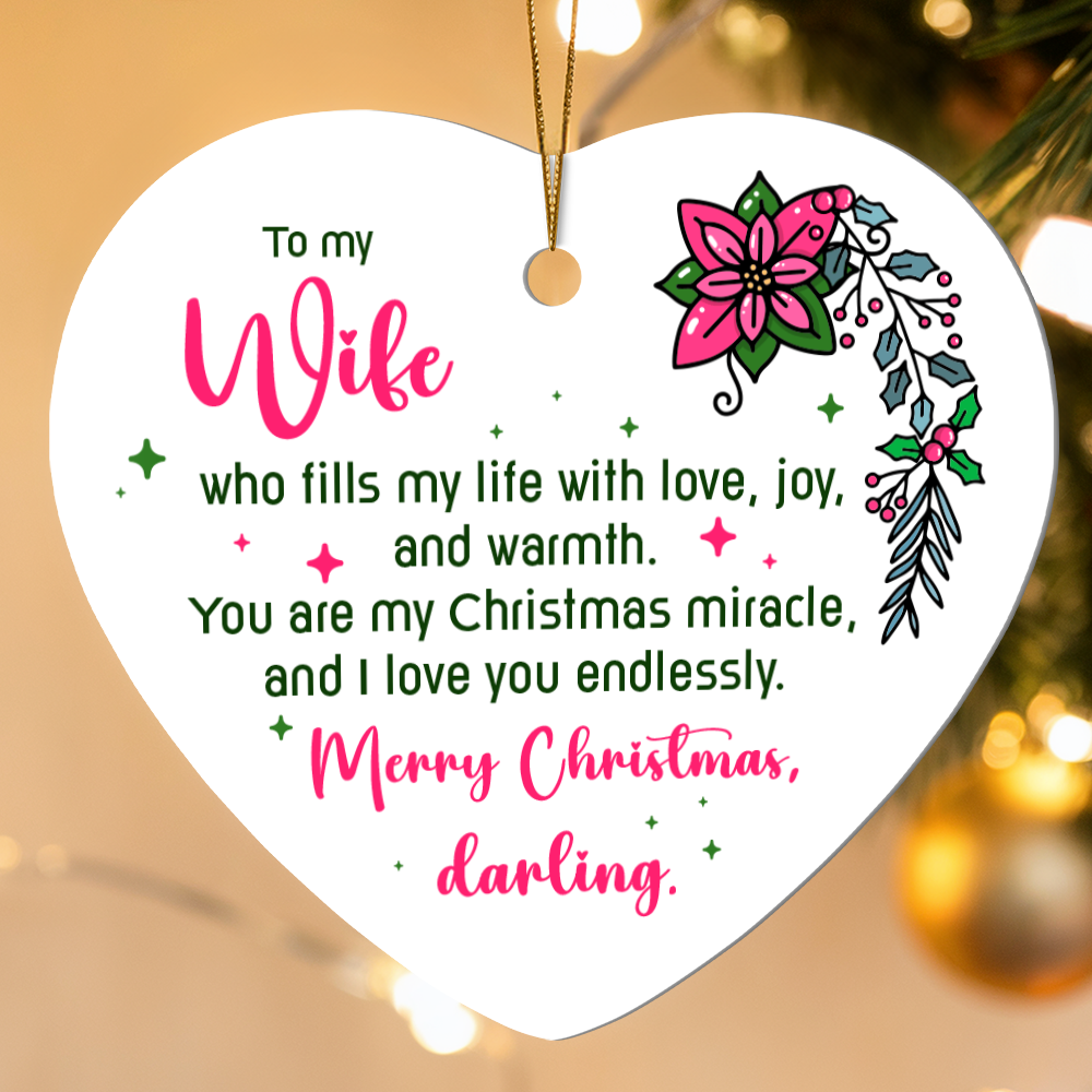 Wife Heart Ornament