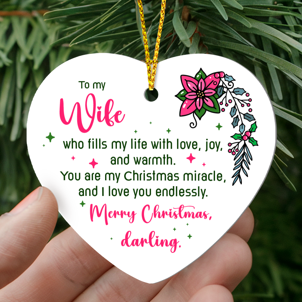 Wife Heart Ornament