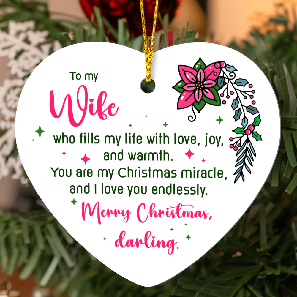 Wife Heart Ornament
