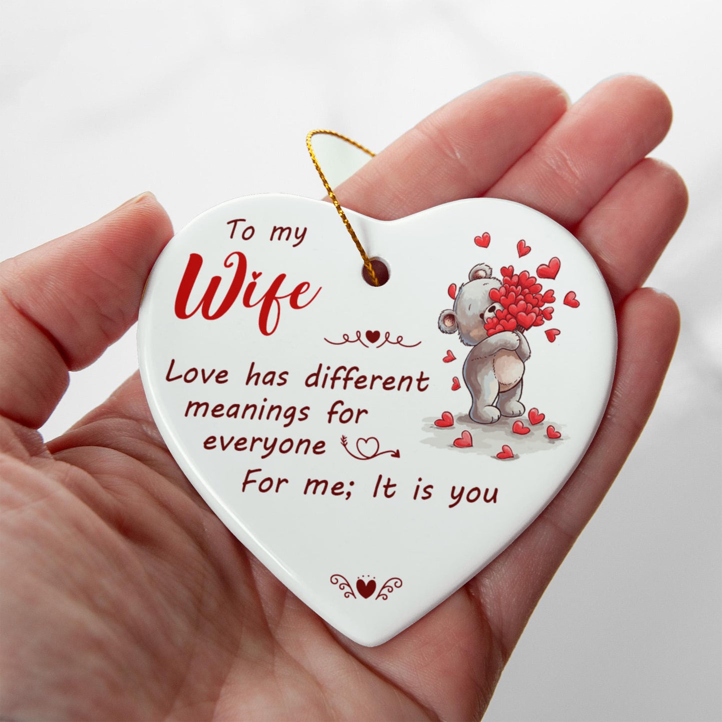 Wife Heart Ornament