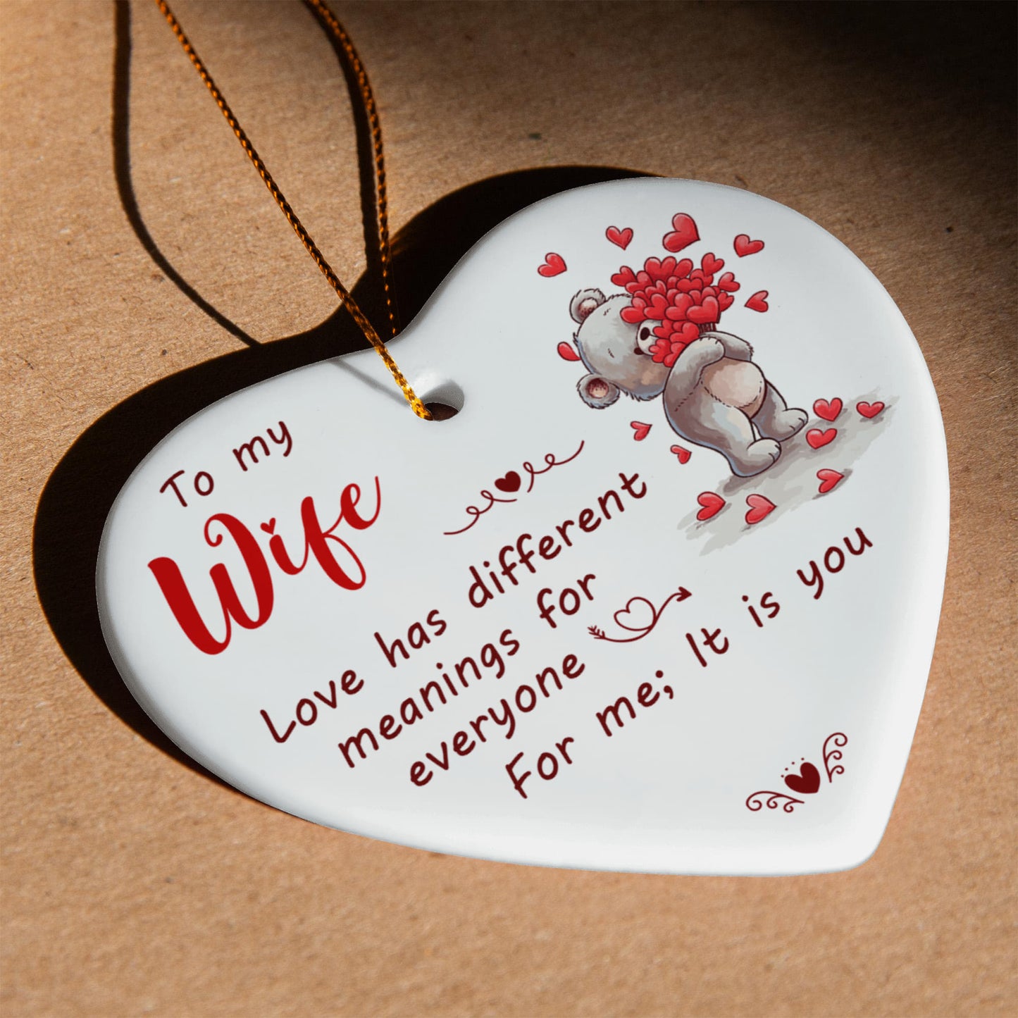Wife Heart Ornament