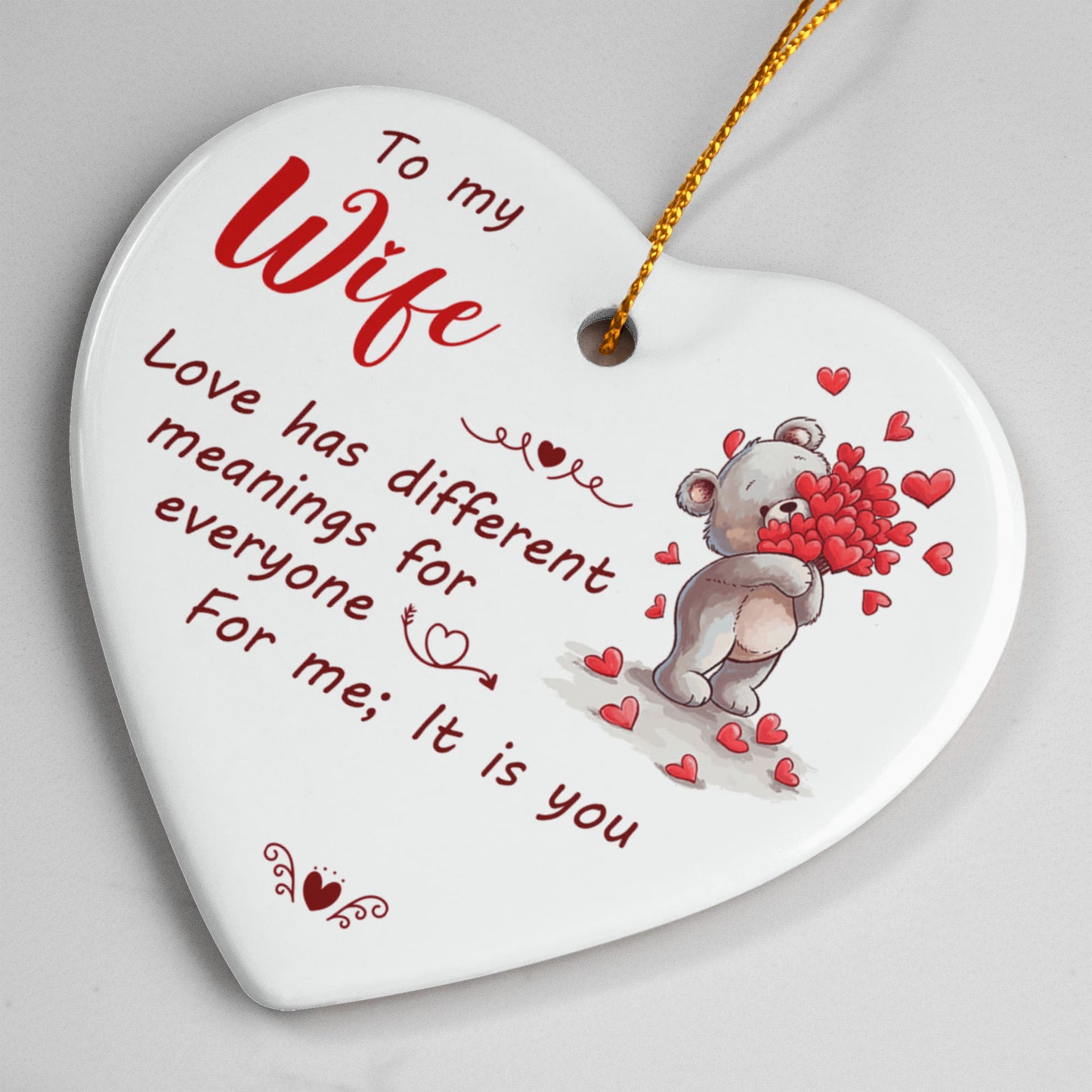 Wife Heart Ornament