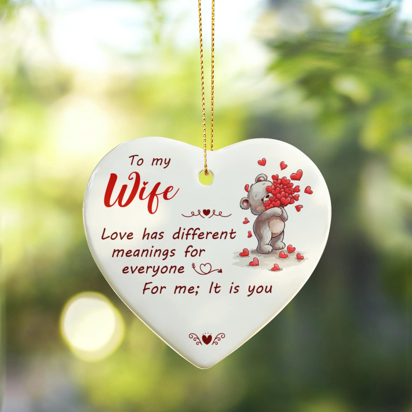 Wife Heart Ornament