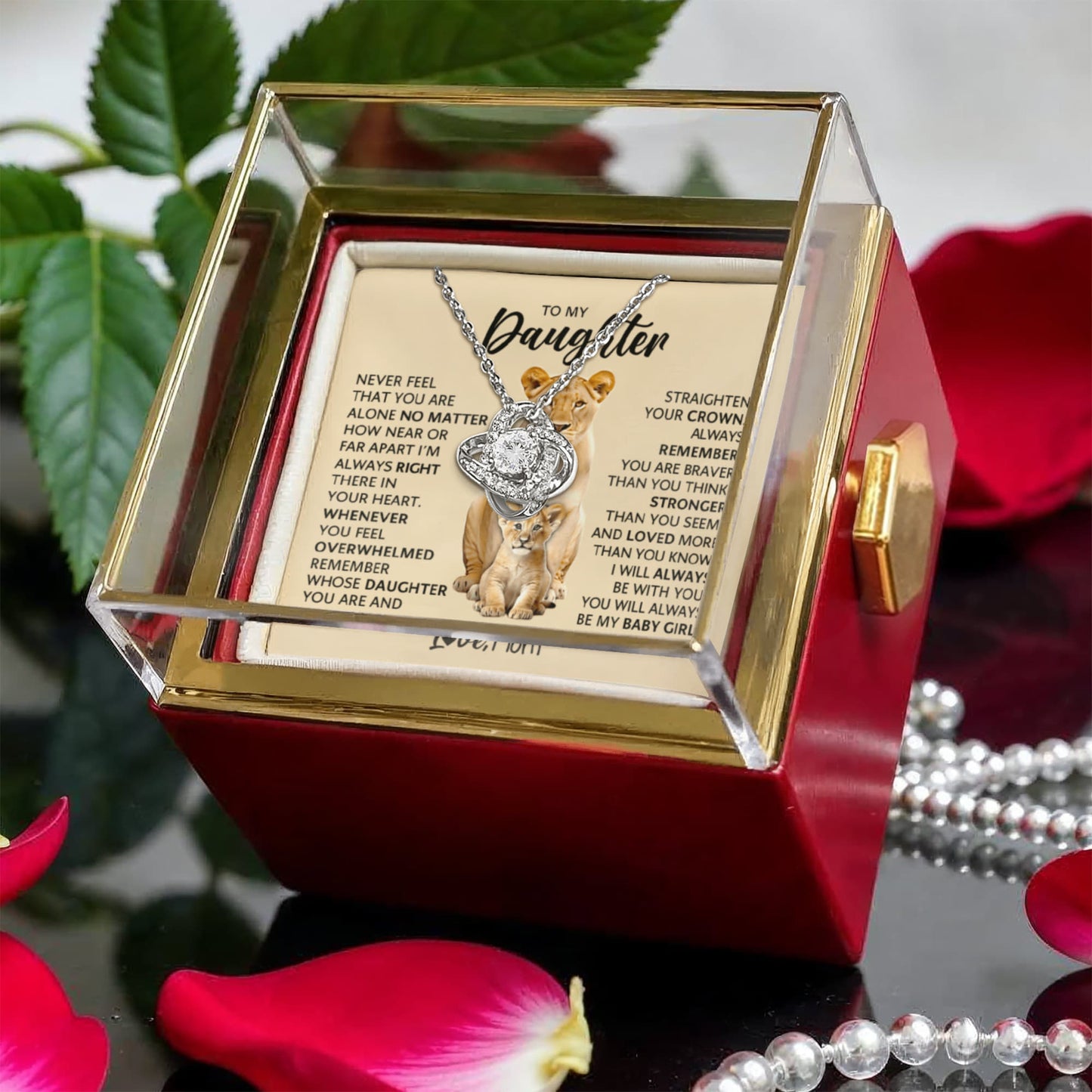 Daughter-Mom Love Knot Necklace