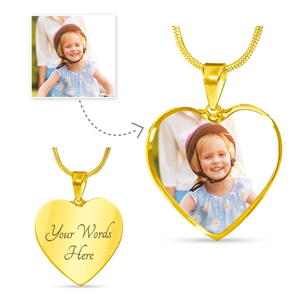 Photo-upload Heart Necklace