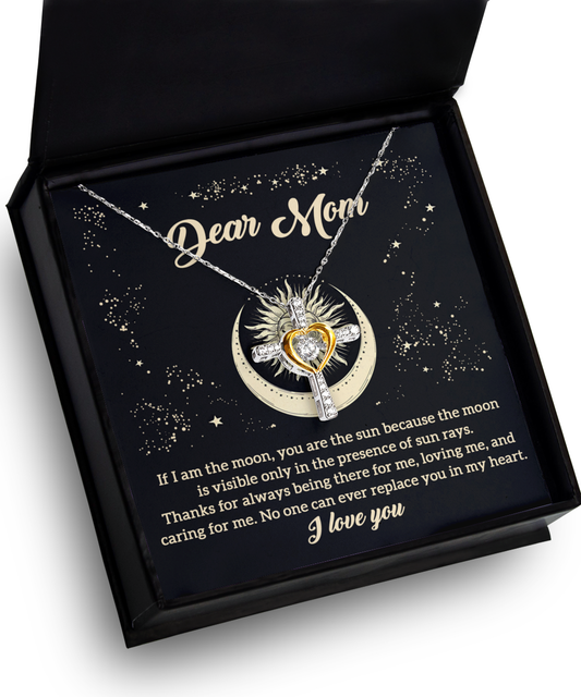 Dear Mom Cross Necklace