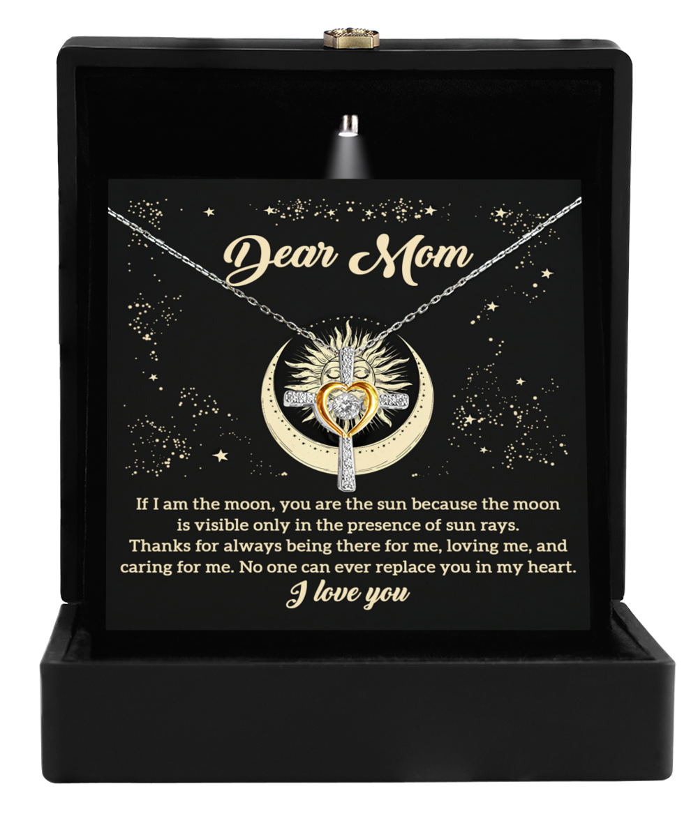 Dear Mom Cross Necklace