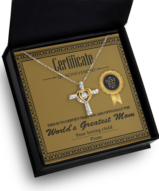 World's Greatest Mom Cross Necklace