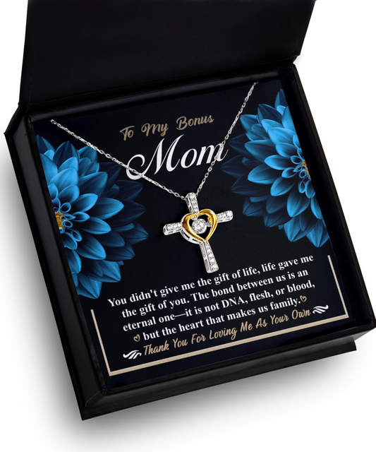 Bonus Mom Cross Necklace