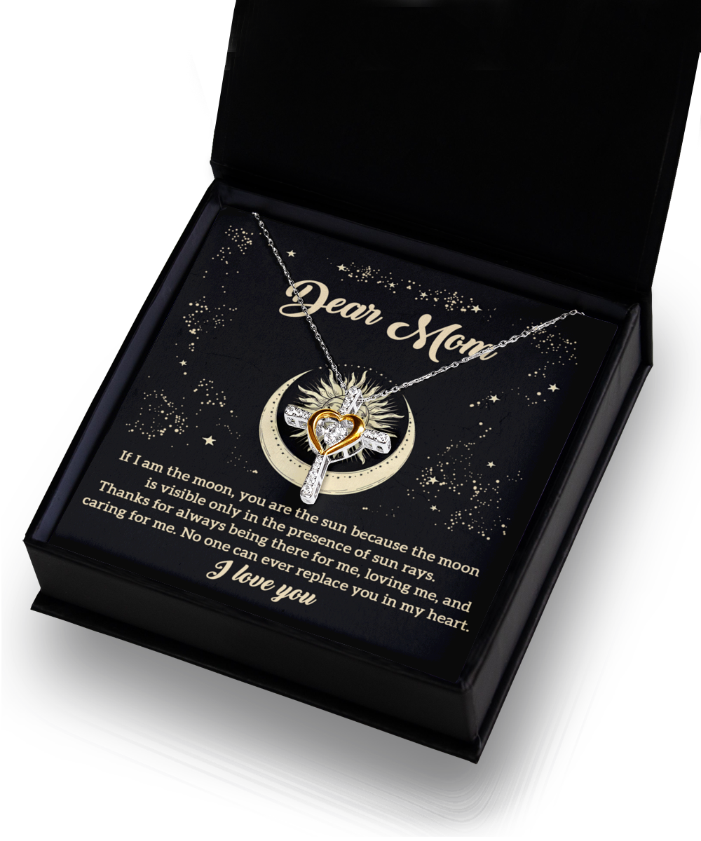 Dear Mom Cross Necklace