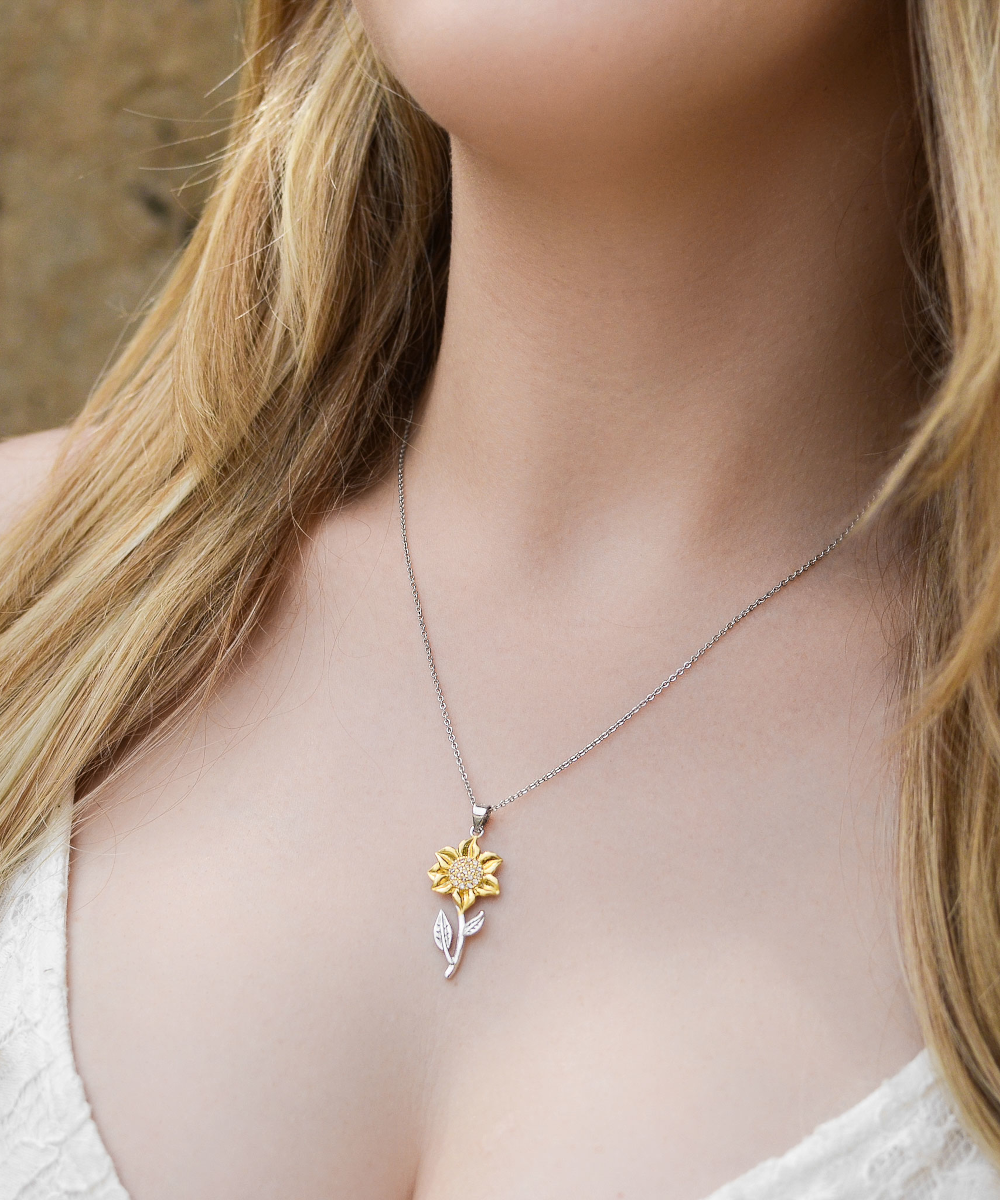 My Girlfriend's Mom Sunflower Necklace