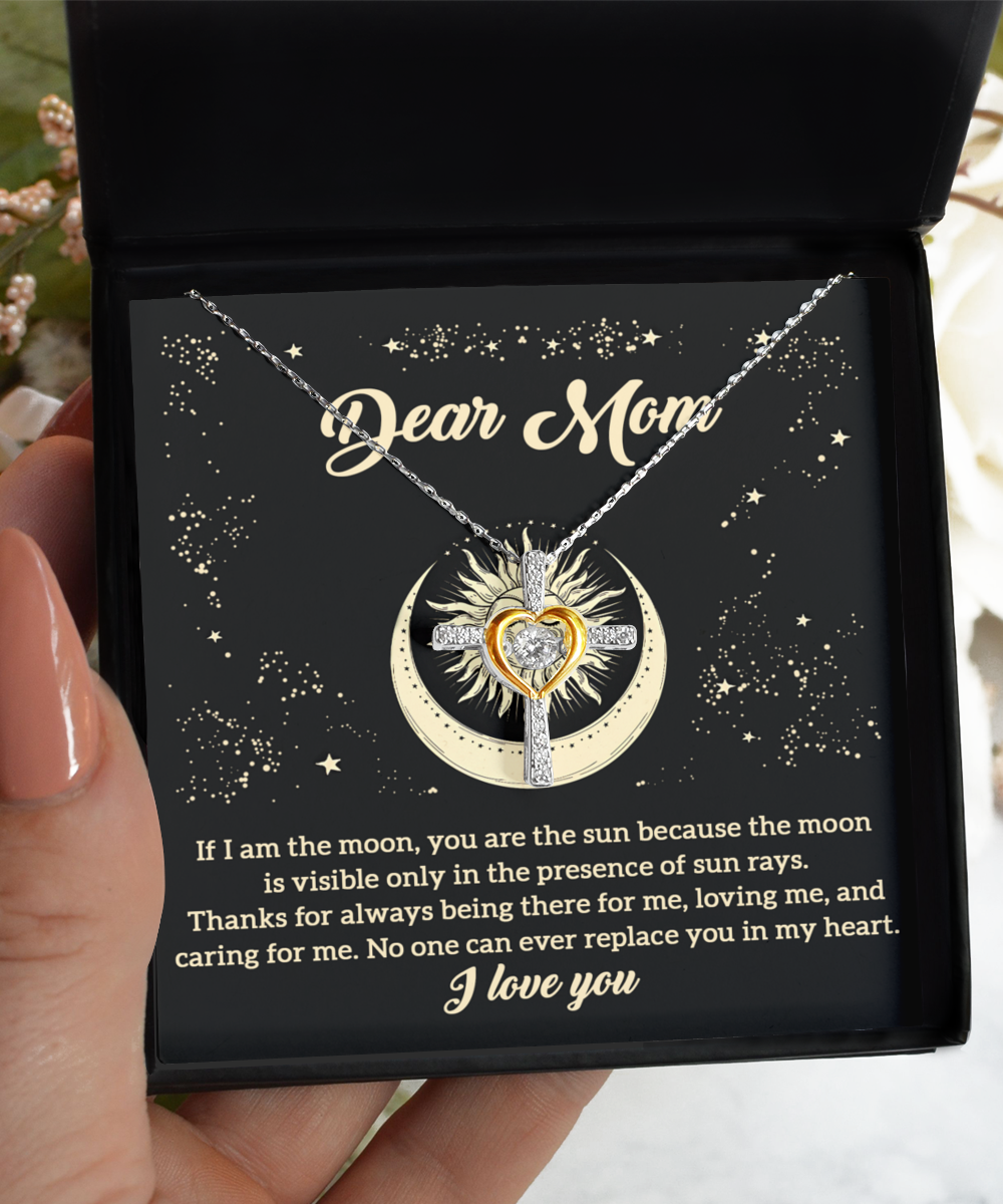 Dear Mom Cross Necklace