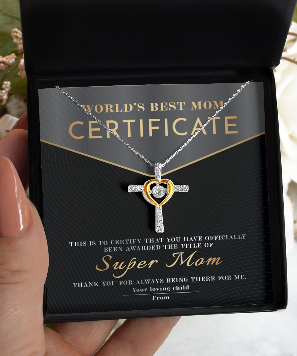 Best Mom Cross Necklace